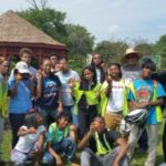 Teens lent a helping hand at Sherwood Peace Garden, 257 W 61st St.
