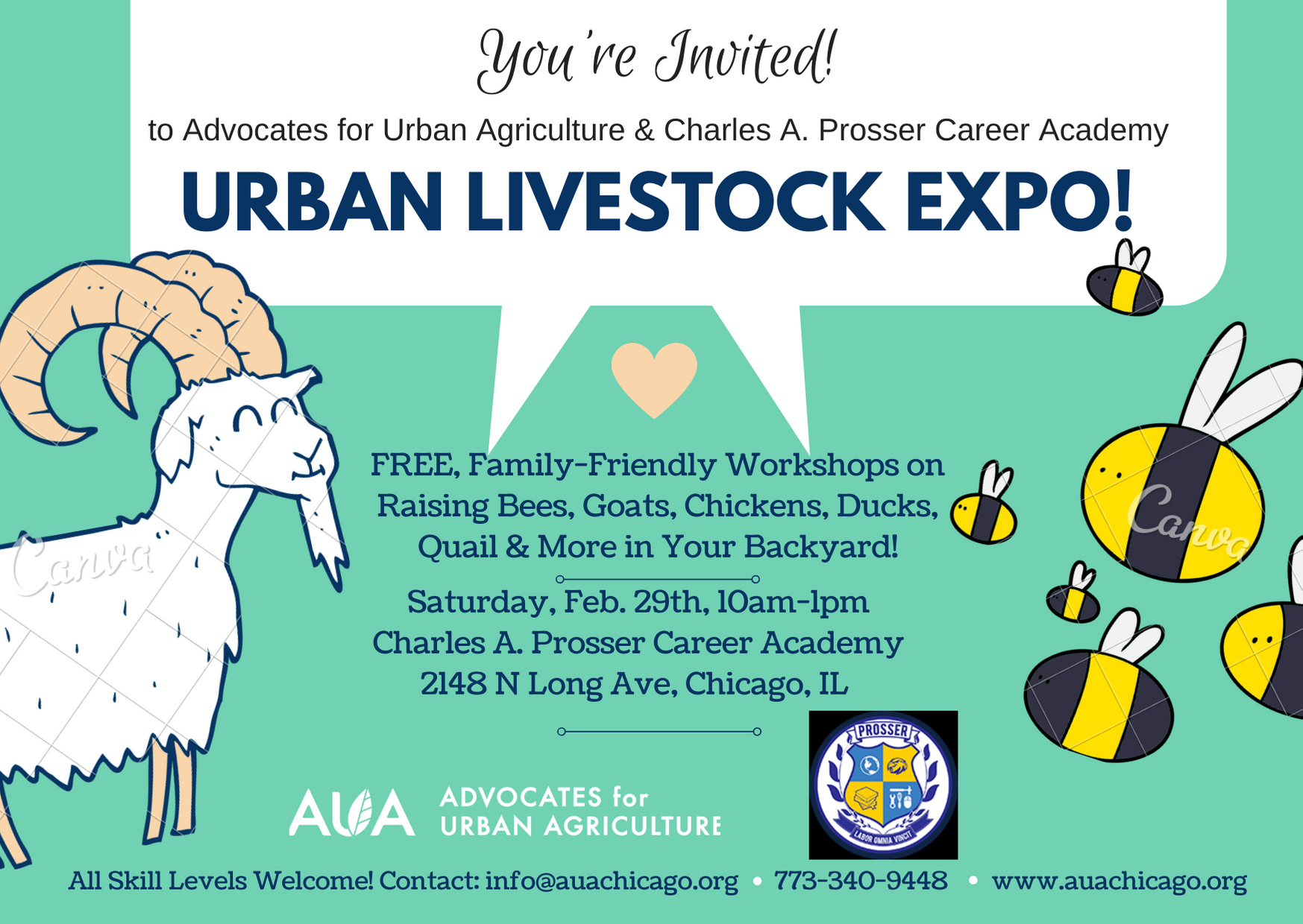 8th Annual Urban Livestock Expo – Saturday February 29