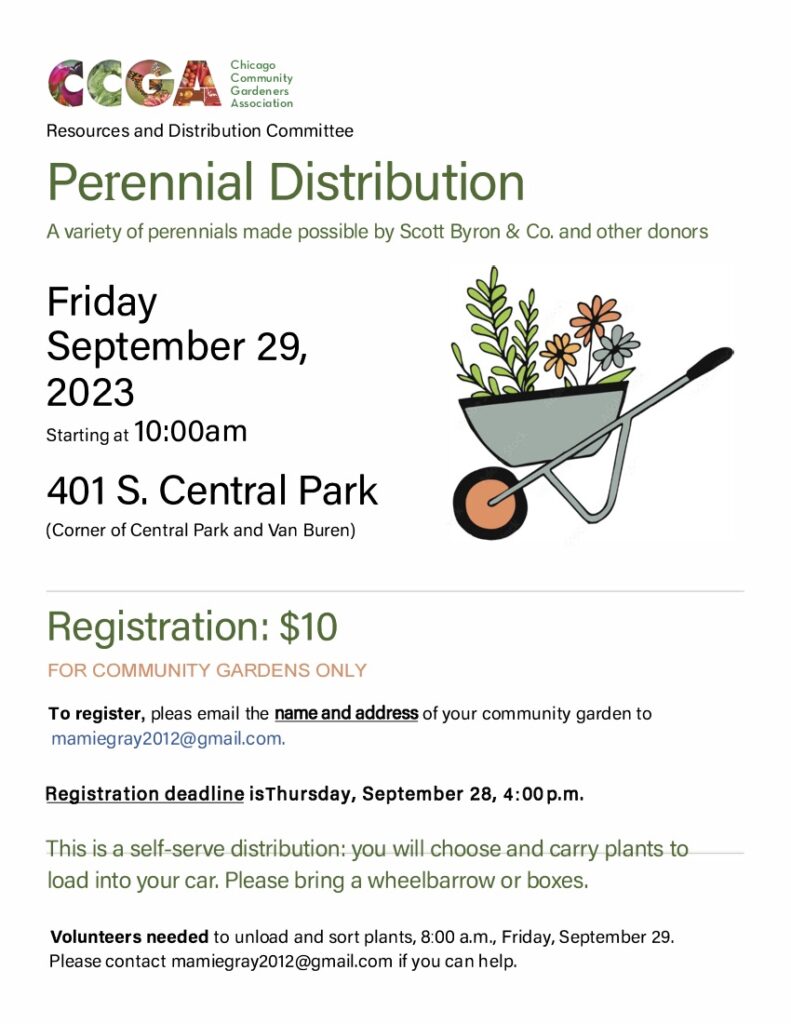 September Perennial Distribution Flyer 2023