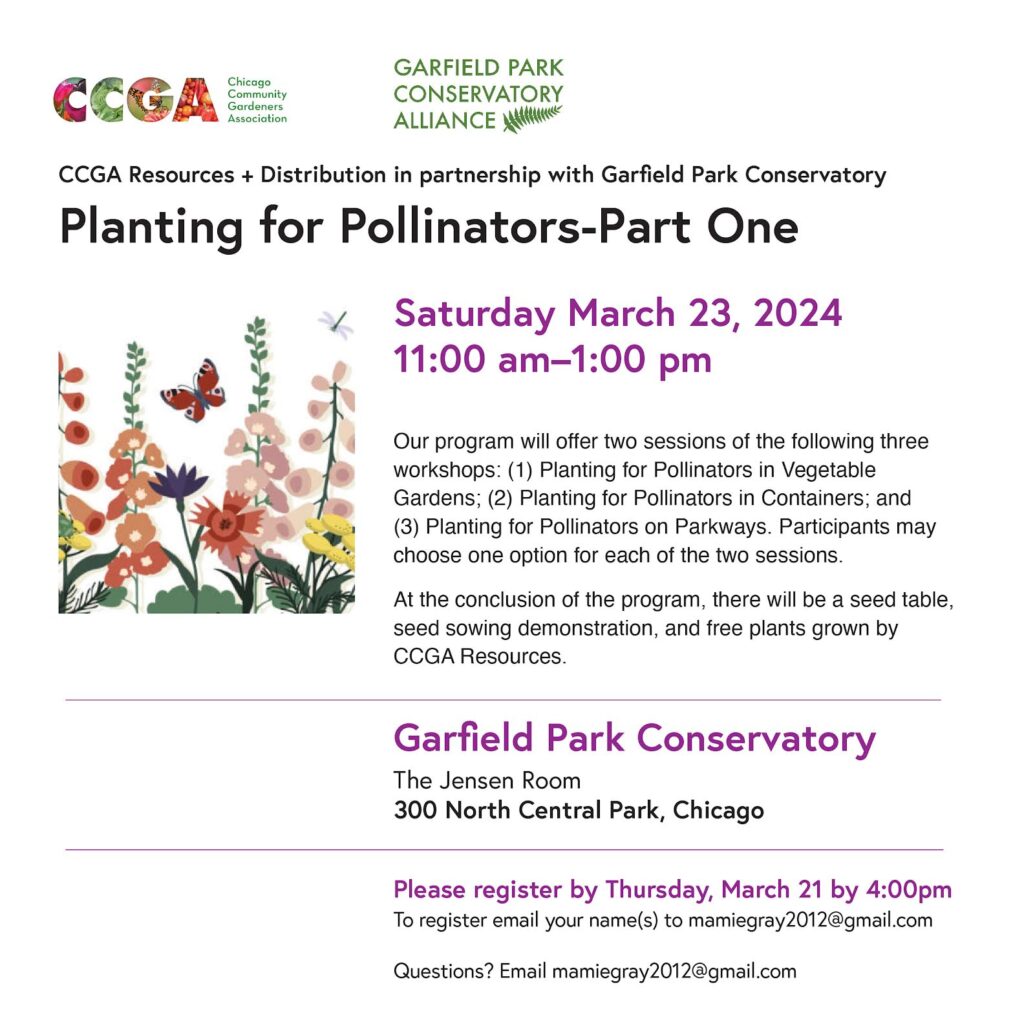 Pollinator Workshop Event Flyer 3-23-2024