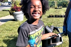 Our youngest volunteer, Jaden