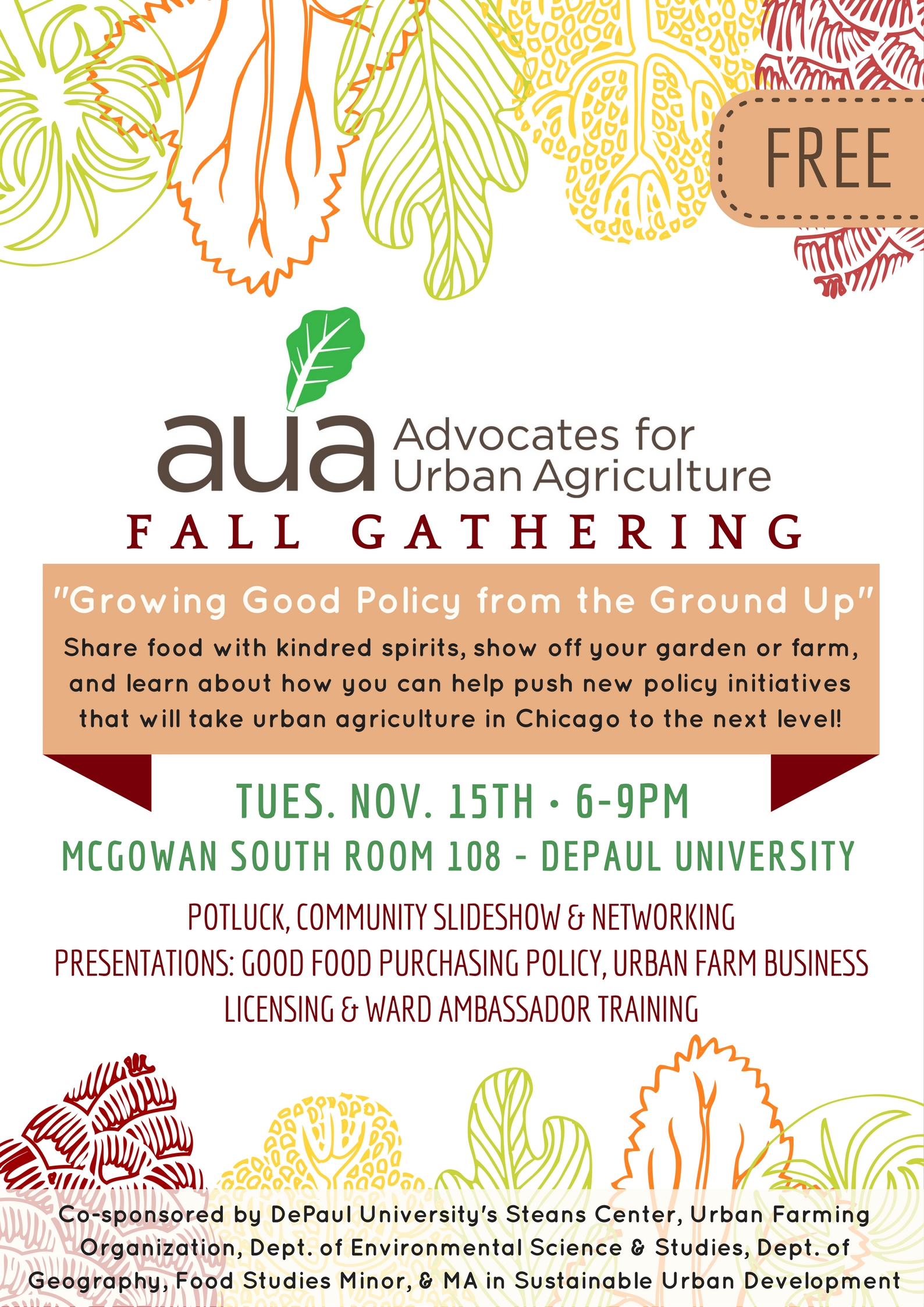 Advocates for Urban Agriculture Fall Gathering!