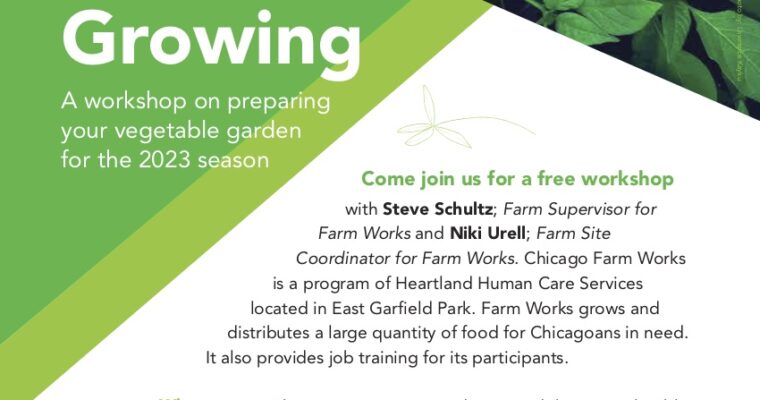 CCGA Growing Workshop Saturday March 11 at 9:30am